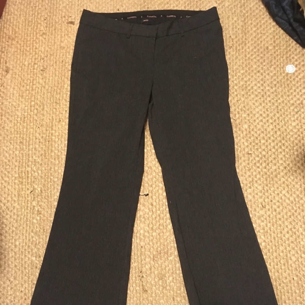 Express editor flare jeans dark grey- size 8 reg